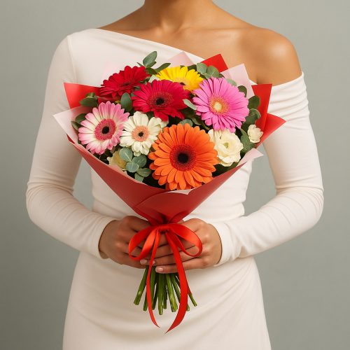 Букет гербер «Яркие краски»