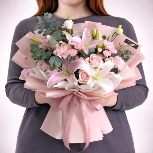 Букет лилий «Розовое облако»